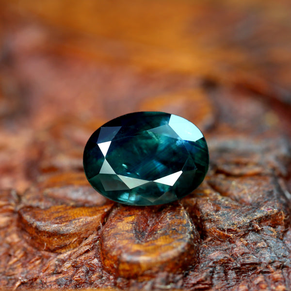 2.30ct Certified Natural Teal Sapphire