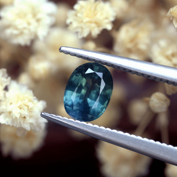 0.60ct Certified Natural Teal Sapphire