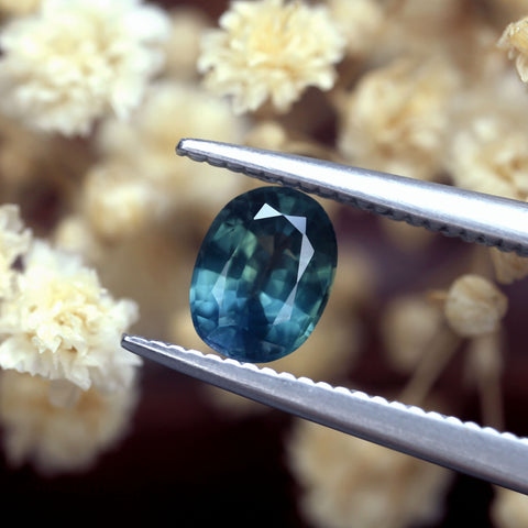 0.60ct Certified Natural Teal Sapphire