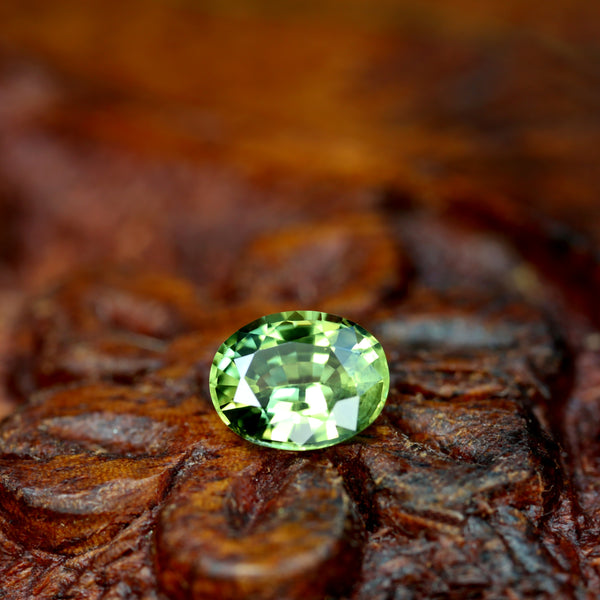 0.69ct Certified Natural Green Sapphire