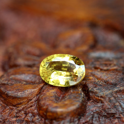 0.72ct Certified Natural Yellow Sapphire