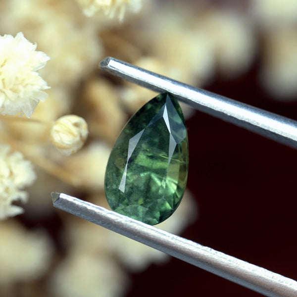 1.29ct Certified Natural Green Sapphire