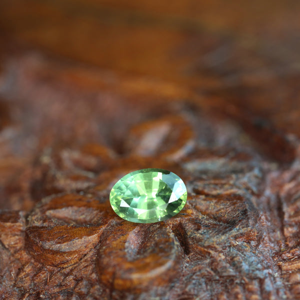 0.66ct Certified Natural Green Sapphire