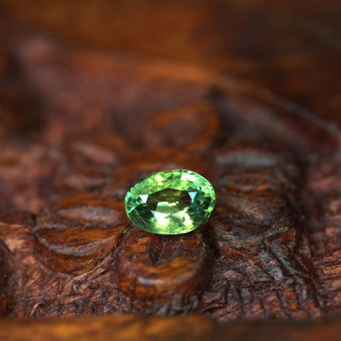 0.76ct Certified Natural Green Sapphire