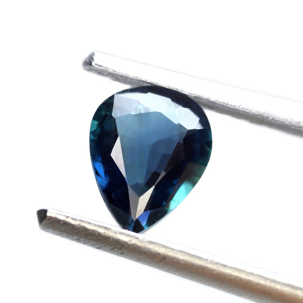 0.71ct Certified Natural Teal Sapphire
