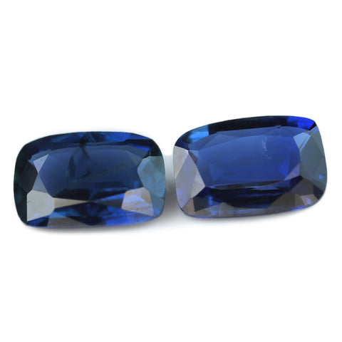 0.68ct Certified Natural Blue Sapphire Matching Pair