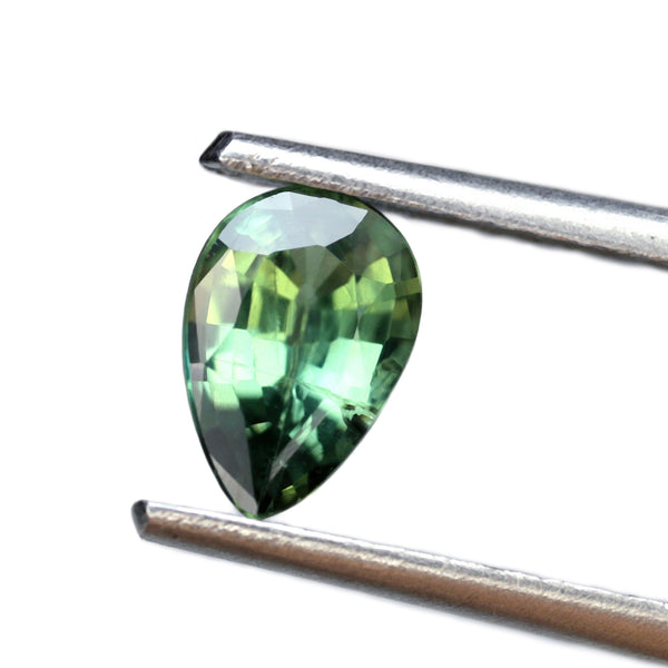 0.82ct Certified Natural Green Sapphire