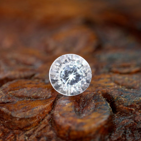 0.57ct Certified Natural White Sapphire