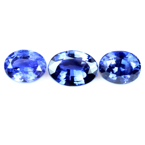 2.42ct Certified Natural Blue Sapphire Set