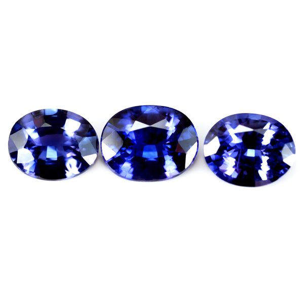 2.91ct Certified Natural Color Change Sapphire Set
