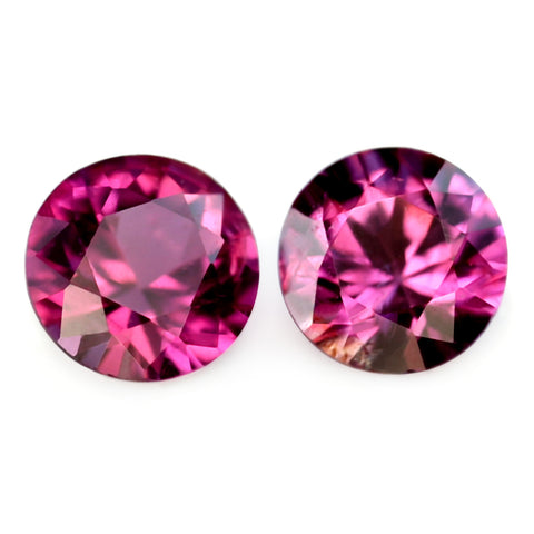 2.78mm Certified Natural Red Ruby Matching Pair