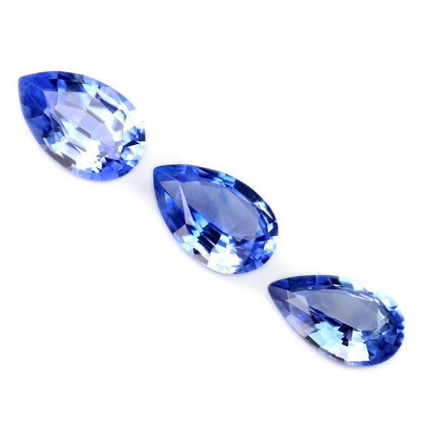 0.82ct Certified Natural Blue Sapphire Matching Set