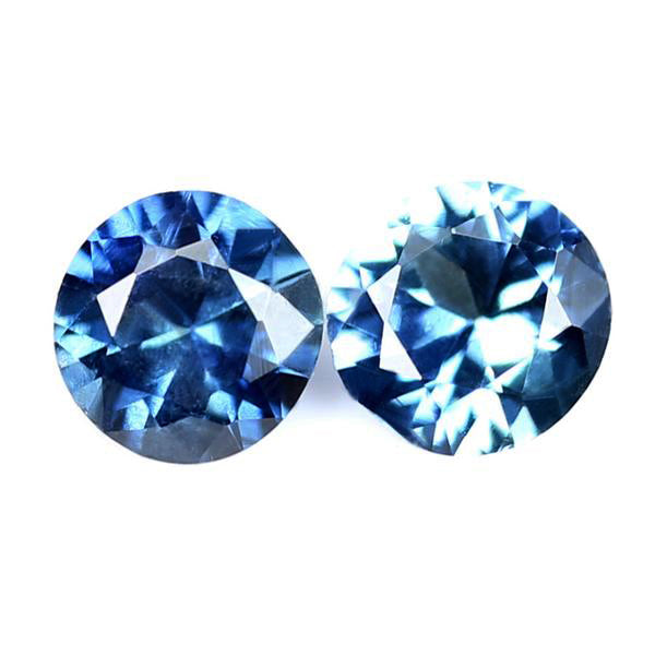 2.50mm Certified Natural Teal Sapphire Pair