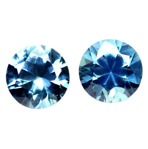 3.50mm Certified Natural Teal Sapphire Pair