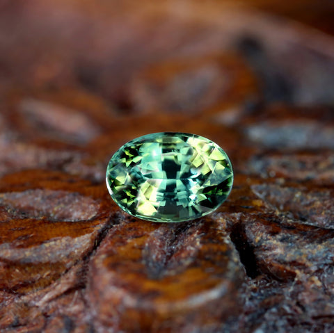 0.56ct Certified Natural Green Sapphire