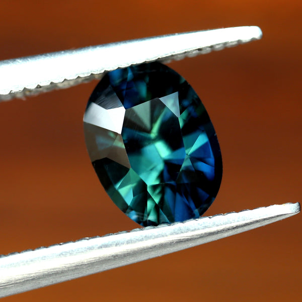 1.31ct Certified Natural Teal Sapphire