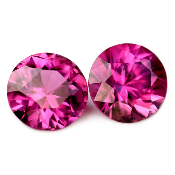 0.88ct Certified Natural Red Ruby Matching Pair