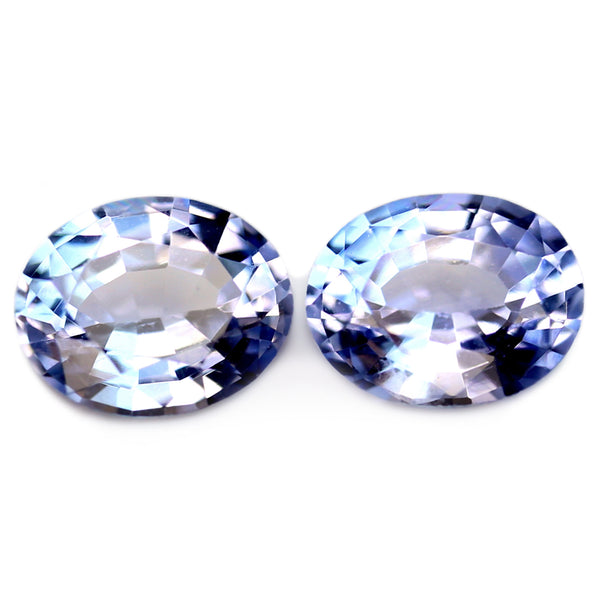 0.56ct Certified Natural Light Blue Sapphire Matching Pair