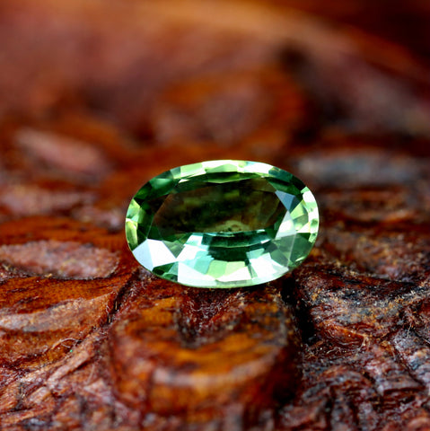 0.69ct Certified Natural Green Sapphire