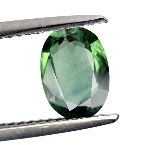 1.25ct Certified Natural Green Sapphire