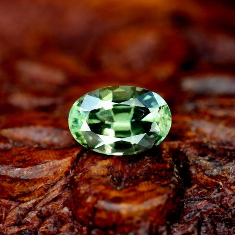 0.63ct Certified Natural Green Sapphire