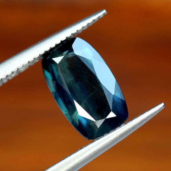 2.16ct Certified Natural Teal Sapphire