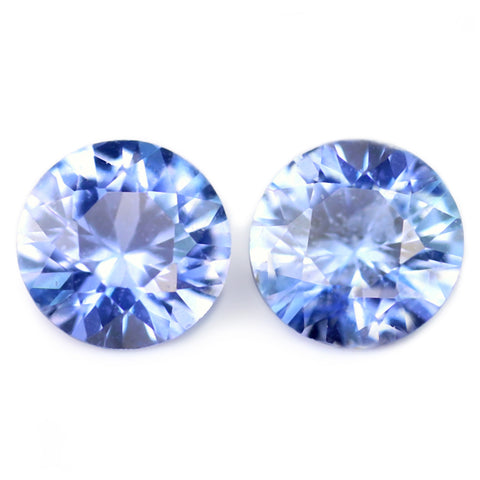 3.4mm Certified Natural Blue Sapphire Matching Pair
