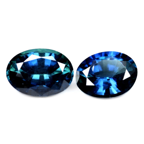 0.94ct Certified Natural Blue Sapphire Pair