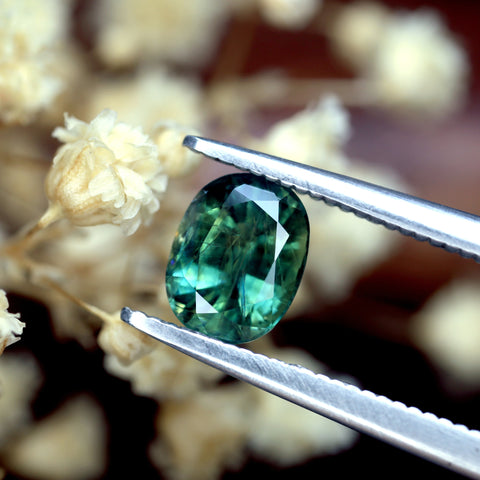 1.11ct Certified Natural Teal Sapphire