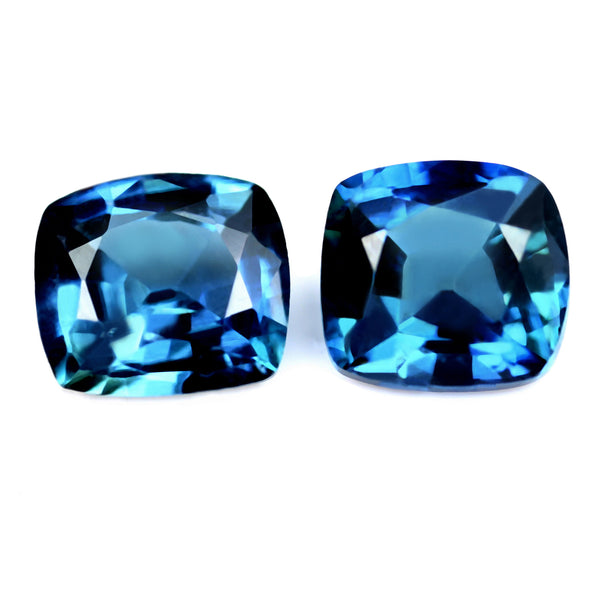 0.65ct Certified Natural Blue Sapphire Pair