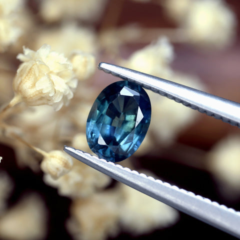 0.61ct Certified Natural Teal Sapphire