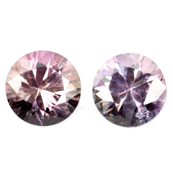 0.81ct Certified Natural Peach Sapphire Matching Pair