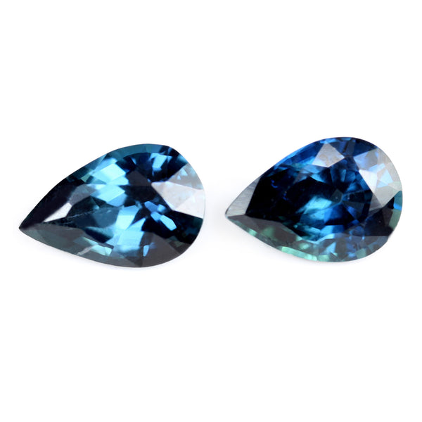 0.90ct Certified Natural Blue Sapphire Matching Pair