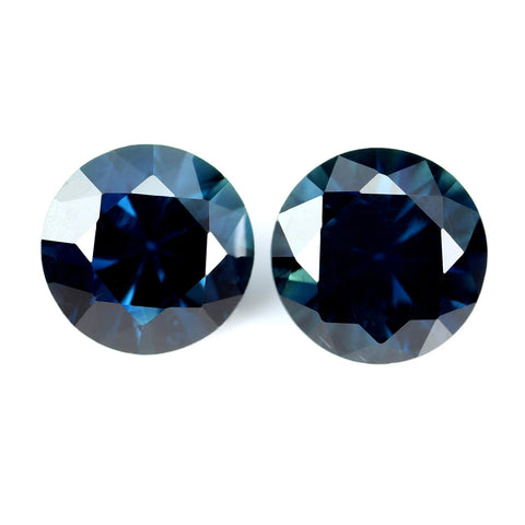 0.89ct Certified Natural Blue Sapphire Matching Pair