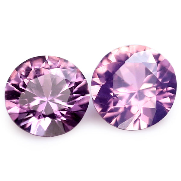2.50mm Certified Natural Pink Sapphire Matching Pair