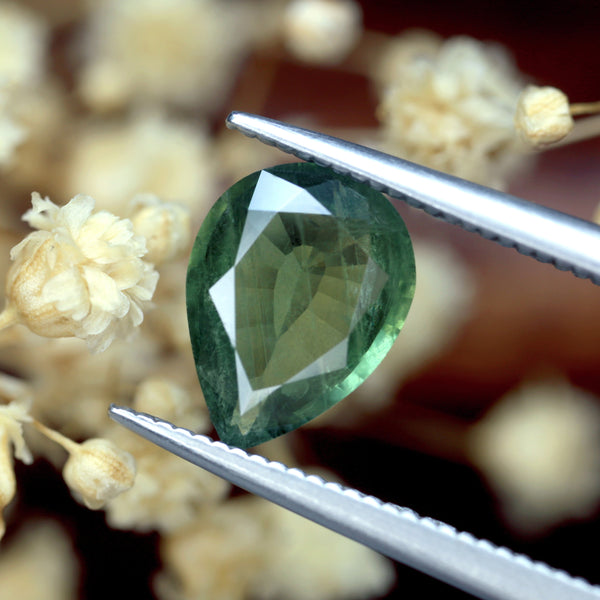 1.58ct Certified Natural Green Sapphire