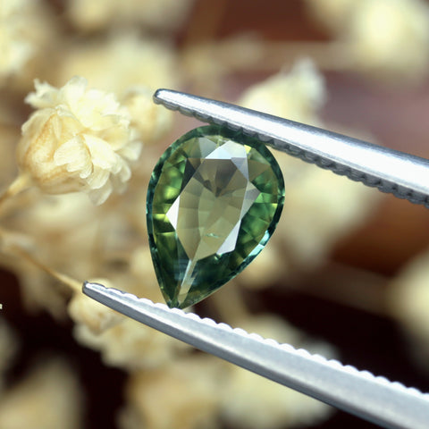 0.72ct Certified Natural Green Sapphire