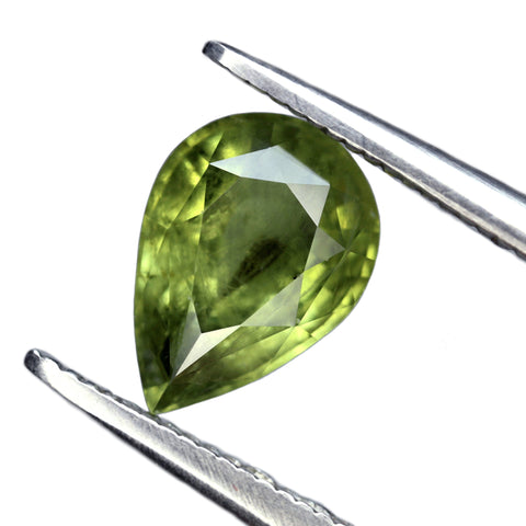 1.76ct Certified Natural Green Sapphire