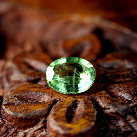 0.81ct Certified Natural Green Sapphire