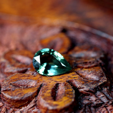 0.61ct Certified Natural Teal Sapphire