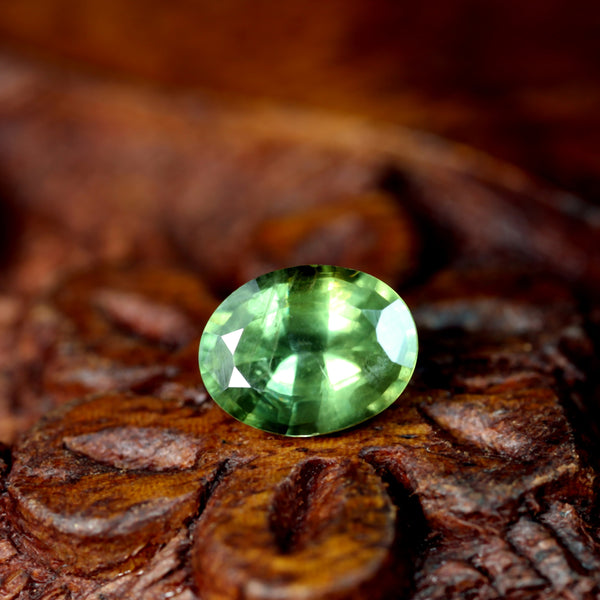 1.16ct Certified Natural Green Sapphire