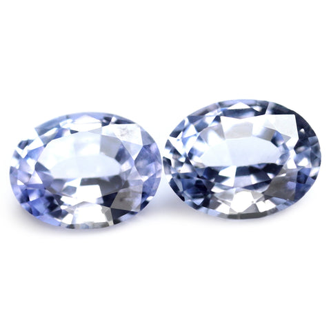 0.59ct Certified Natural Blue Sapphire Matching Pair