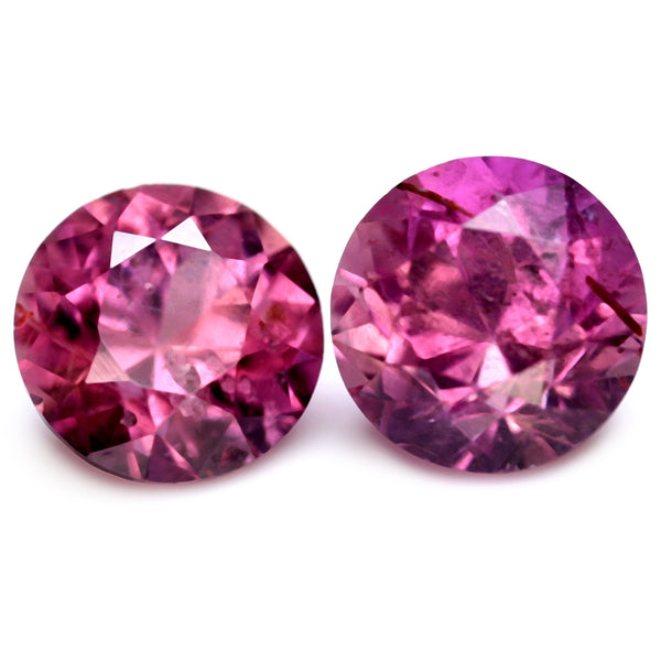 0.71ct Certified Natural Pink Sapphire Matching Pair
