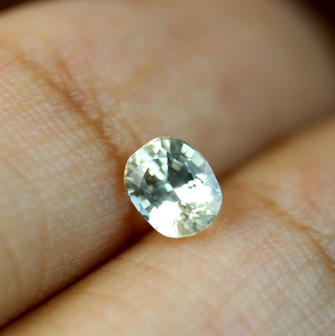 0.66ct Certified Natural White Sapphire