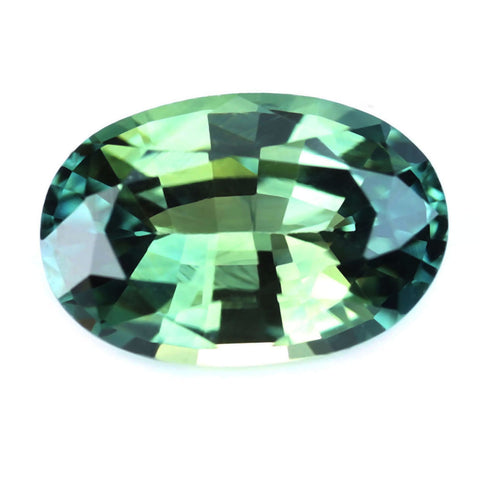 0.63ct Certified Natural Green Sapphire