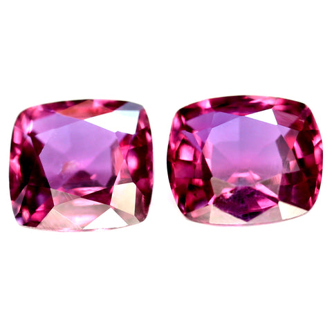 0.99ct Certified Natural Red Ruby Matching Pair