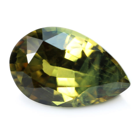 0.90ct Certified Natural Olive Green Sapphire