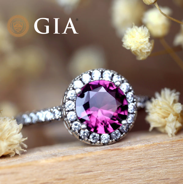 Certified 1.23 TCW Natural Pink Spinel Ring