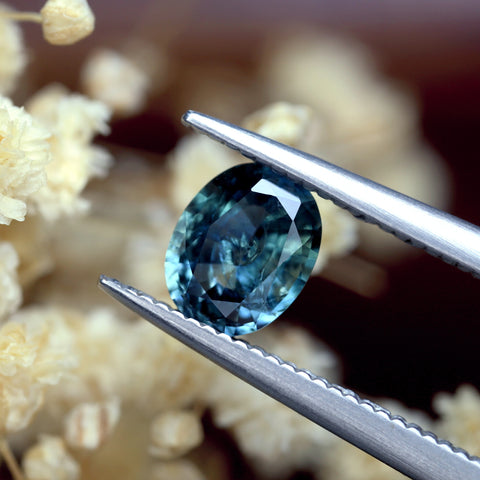 0.66ct Certified Natural Teal Sapphire