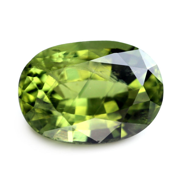 0.76ct Certified Natural Green Sapphire